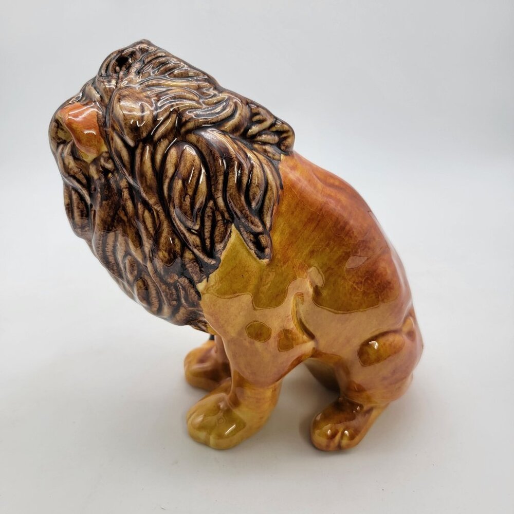 Vintage Italian Art Pottery Lion Figurine Statue - Picture 4 of 9